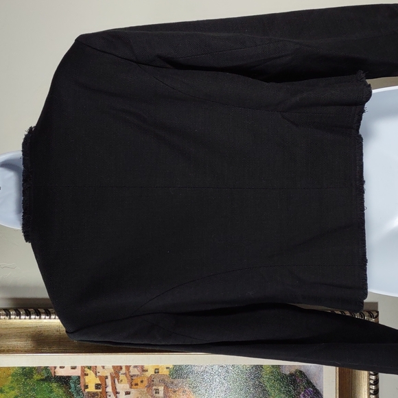 Monterey Bay Slub Woven Cotton Jacket w/Fringe Trim - Picture 6 of 10